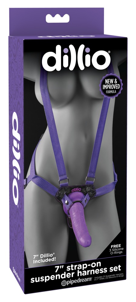 Levně Pipedream Dillio 7 strap-on suspender harness set