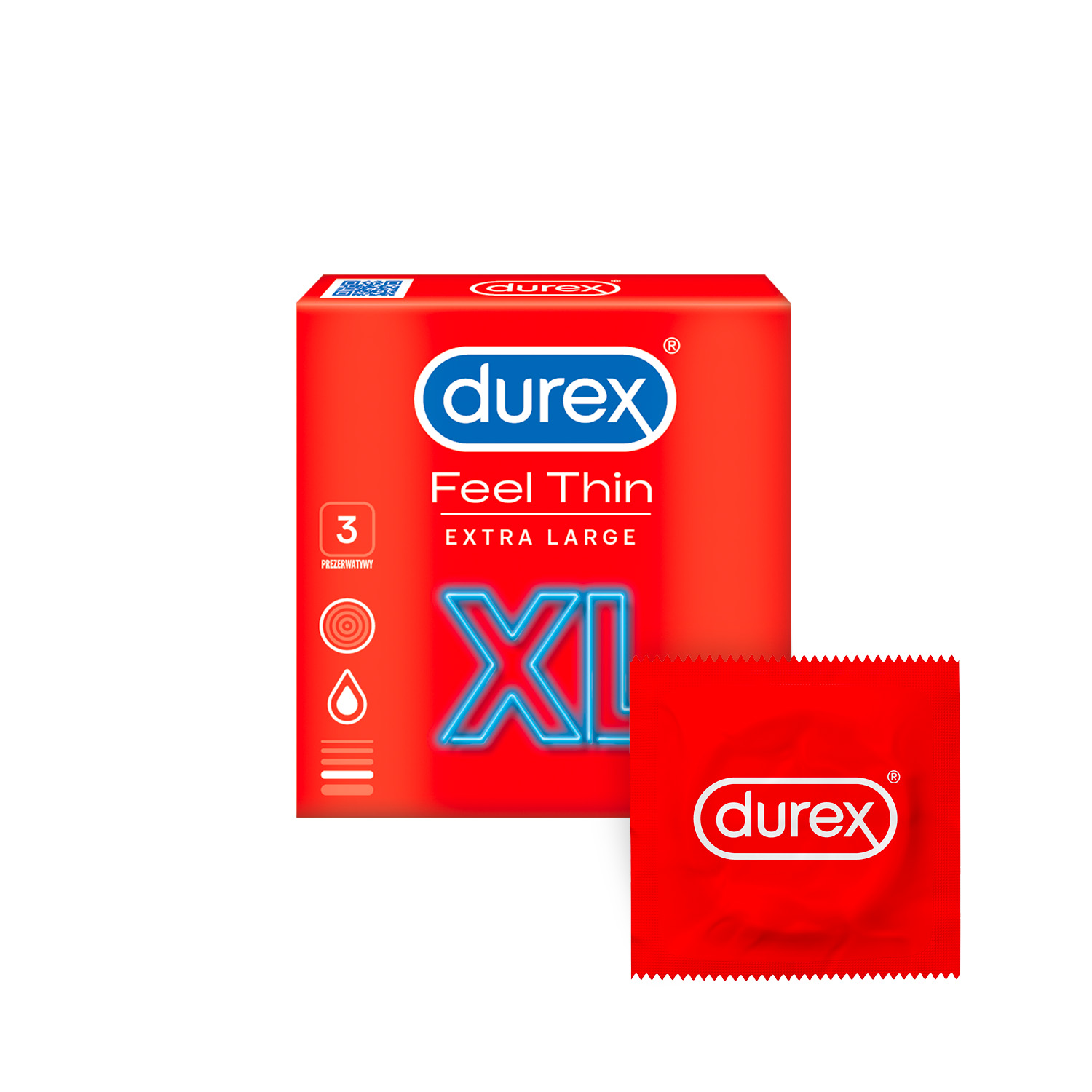 Levně Durex Feel Thin XL (3 ks)