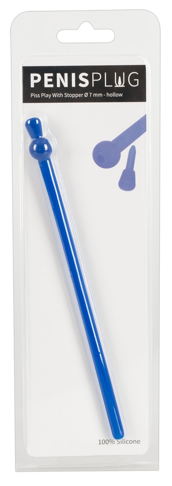 Penis Plug Piss Play Hollow with Stopper 7mm