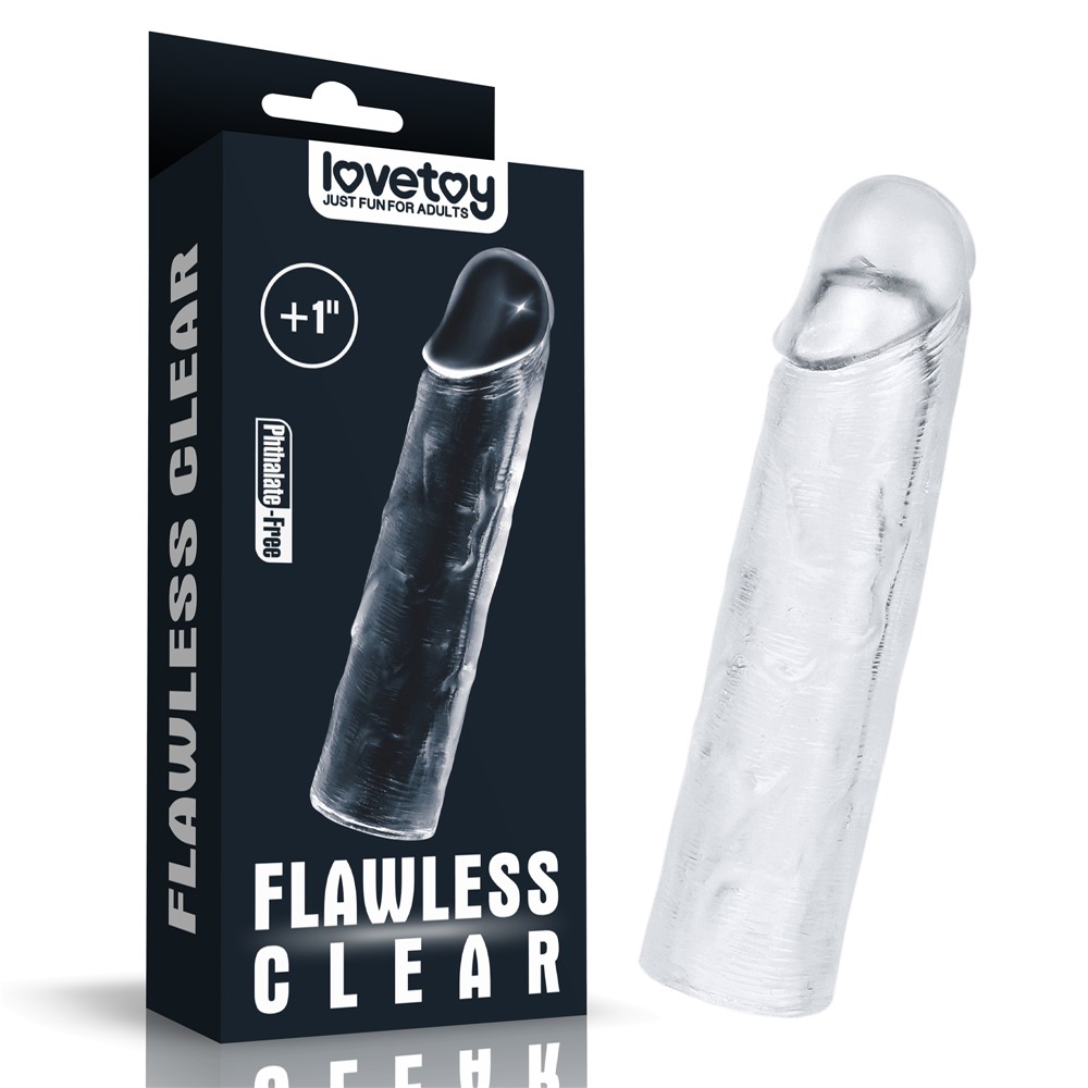 Levně Lovetoy Flawless Clear Penis Sleeve Add 1″
