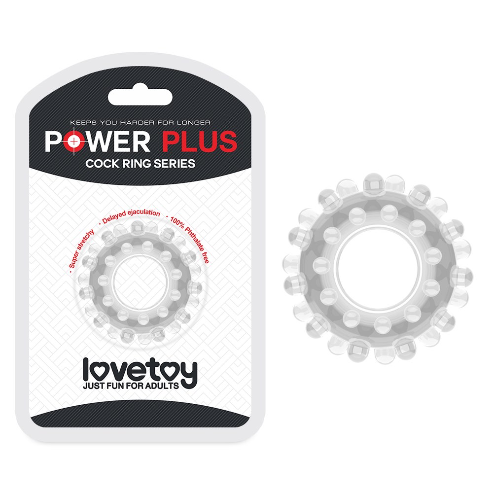 LOVETOY Penis Ring Power Plus Clear - erekční kroužek LOVETOY Penis Ring Power Plus Clear - erekční kroužek