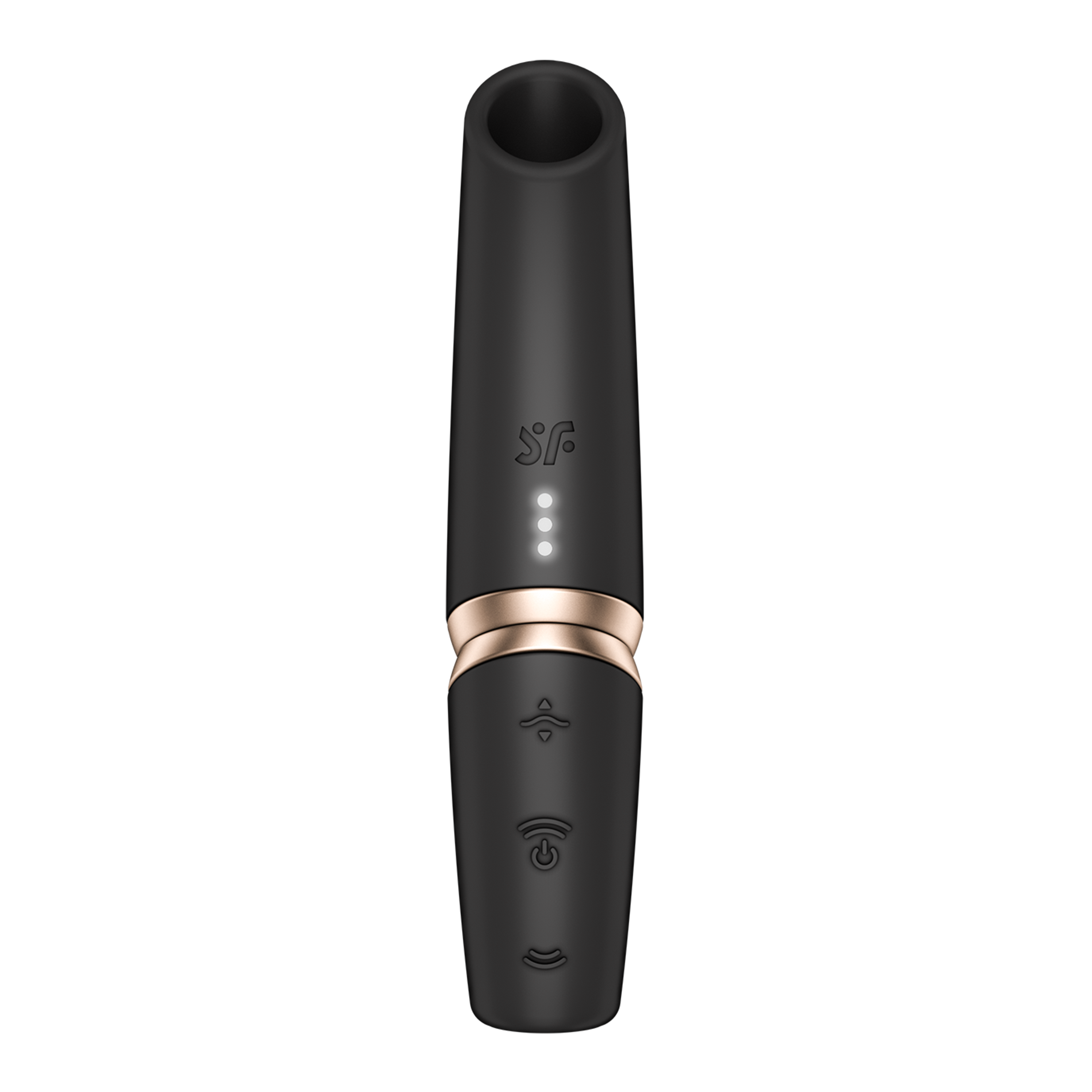 Satisfyer Perfect Kiss - sací stimulátor na klitoris ve tvaru rtěnky na rty (černý)
