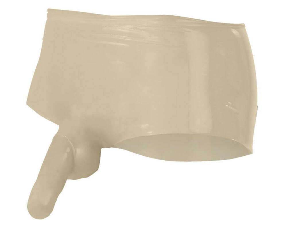 LATEX - boxer with penis sheath (natural)S/M LATEX - boxer with penis sheath (natural)S/M