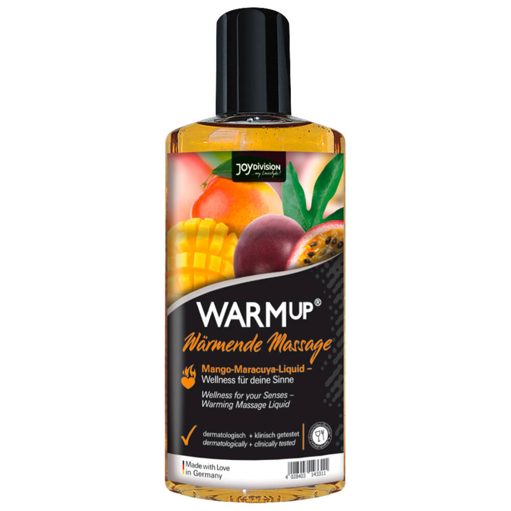 Joydivision Warm Up Mango-Maracuja - masážní olej s hřejivým účinkem mango-marakuja (150 ml)