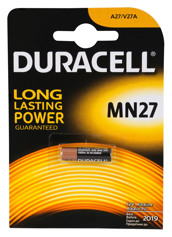 Duracel High Voltage 27A - alakalická baterie typu 27A MN27 (1ks) Duracel High Voltage 27A - alakalická baterie typu 27A MN27 (1ks)