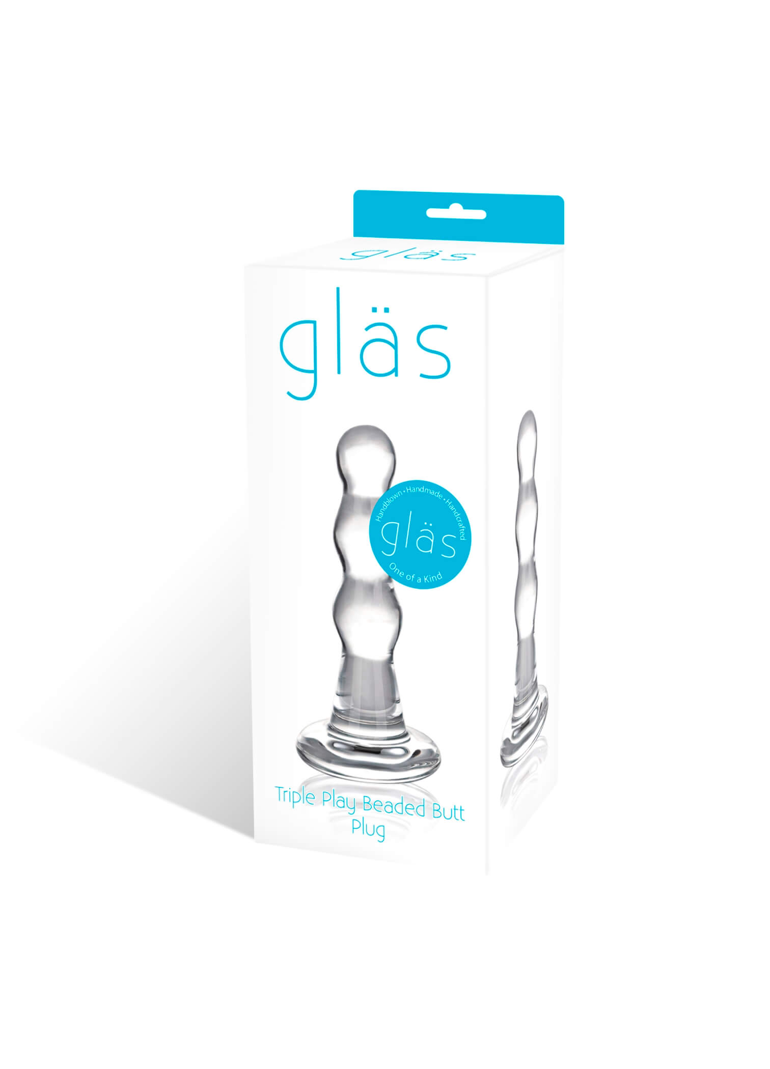 GLAS - vlnité skleněné anální dildo (průhledné) GLAS - vlnité skleněné anální dildo (průhledné)