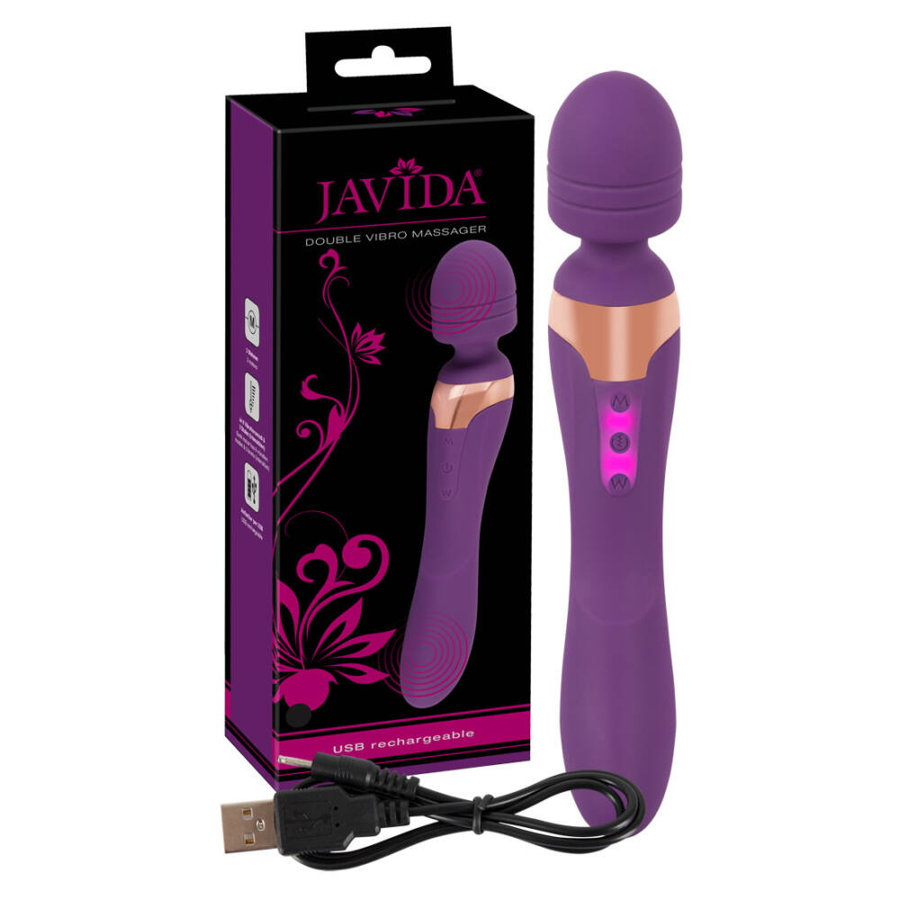 Javida Double - masážny vibrátor (fialový) Javida Double - masážny vibrátor (fialový)