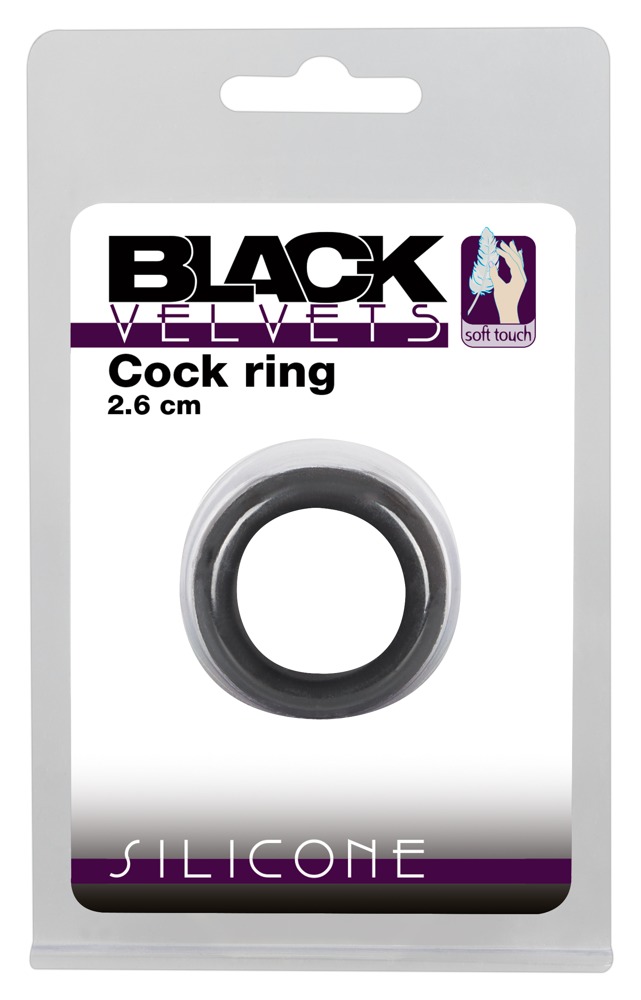 Levně You2Toys Black Velvet Cock Ring - kroužek na penis (2,6cm) černý