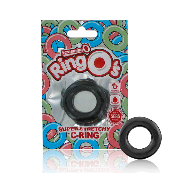Levně Screaming O RingO's - silikonový kroužek na penis (černý)