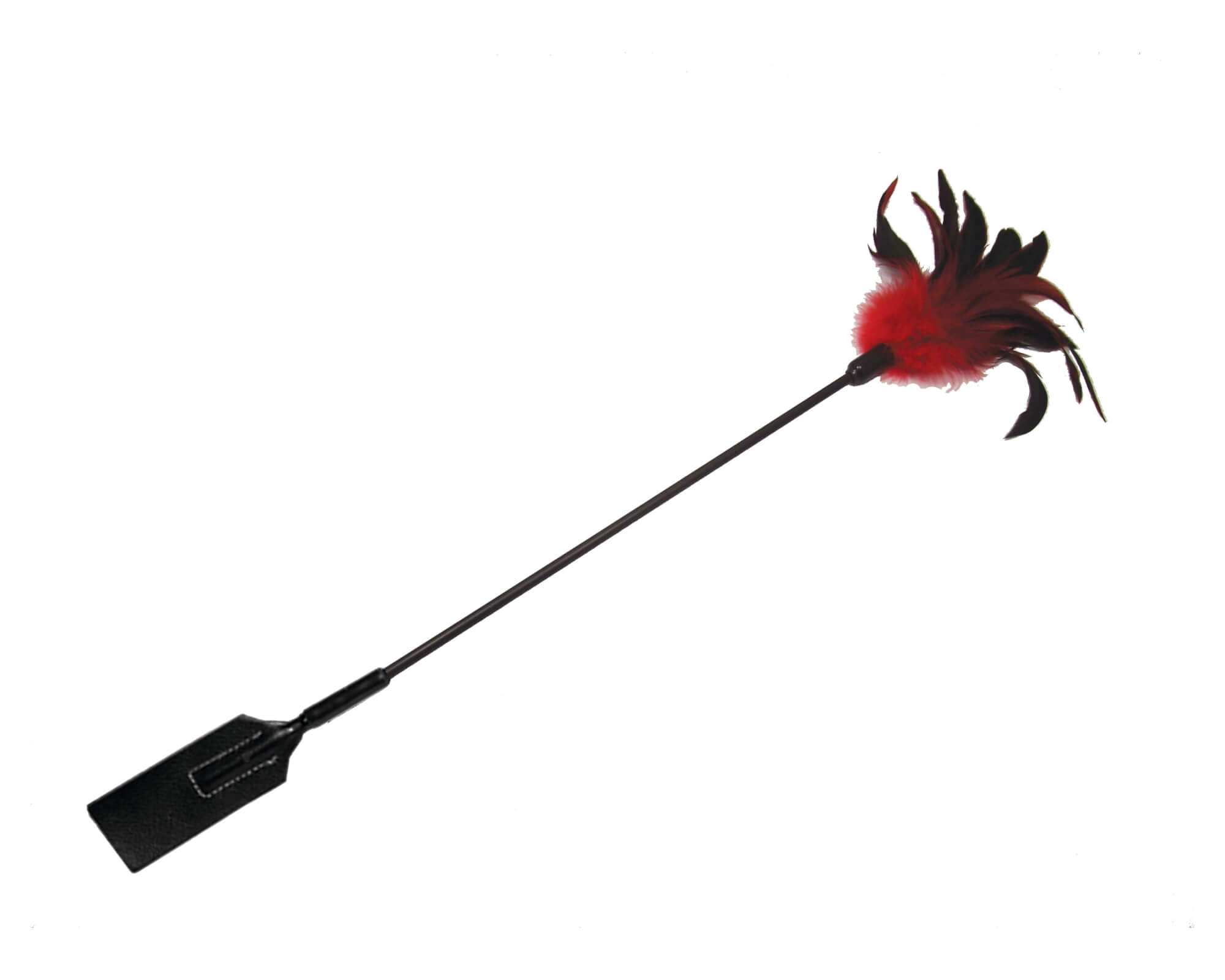 S&M Feather Slapper - plácačka a dráždidlo v jednom (červeno-černé) S&M Feather Slapper - plácačka a dráždidlo v jednom (červeno-černé)