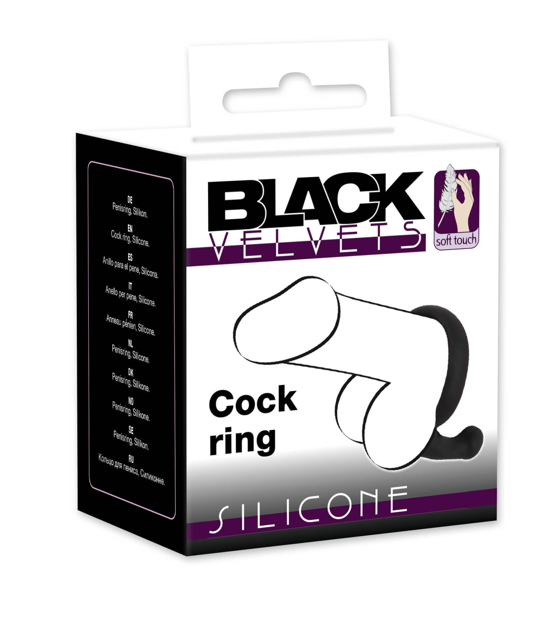Levně You2Toys Black Velvet Cockring - kroužek na penis se stimulátorem hráze (černý)