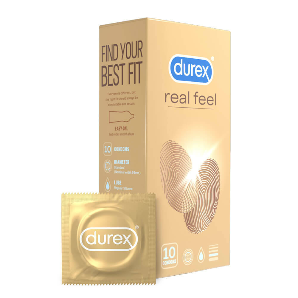 Levně Durex Real Feel - bezlatexové kondomy (10 ks)