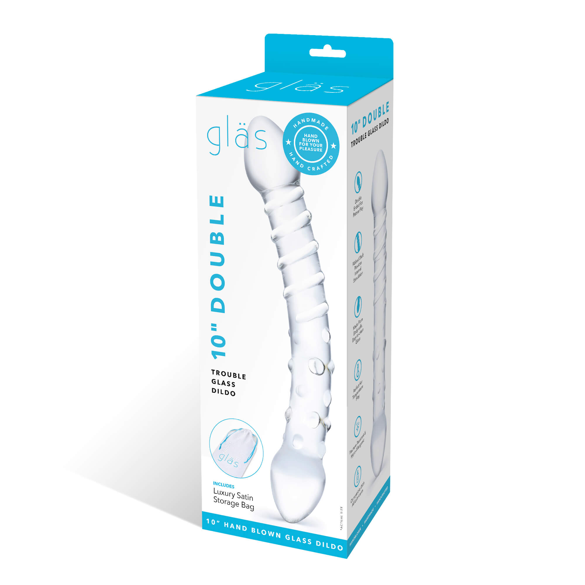 GLAS – klasické skleněné anální dildo dvojité (průsvitné) GLAS – klasické skleněné anální dildo dvojité (průsvitné)