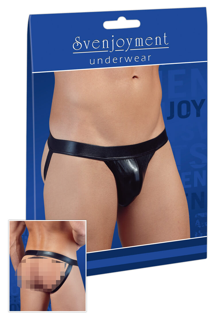 Shiny Minimal Bottoms for Men (Black)M Shiny Minimal Bottoms for Men (Black)M