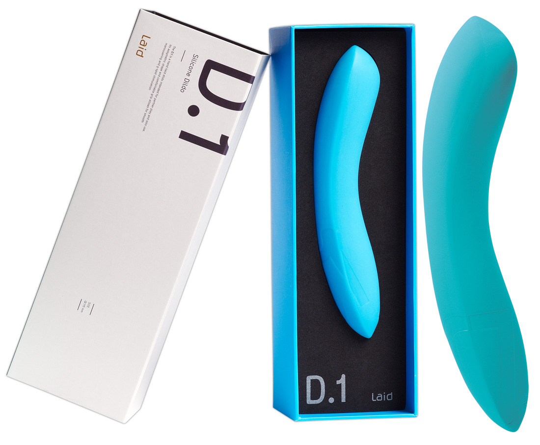 LAID D.1 - silikonové dildo na bod G (modré) LAID D.1 - silikonové dildo na bod G (modré)