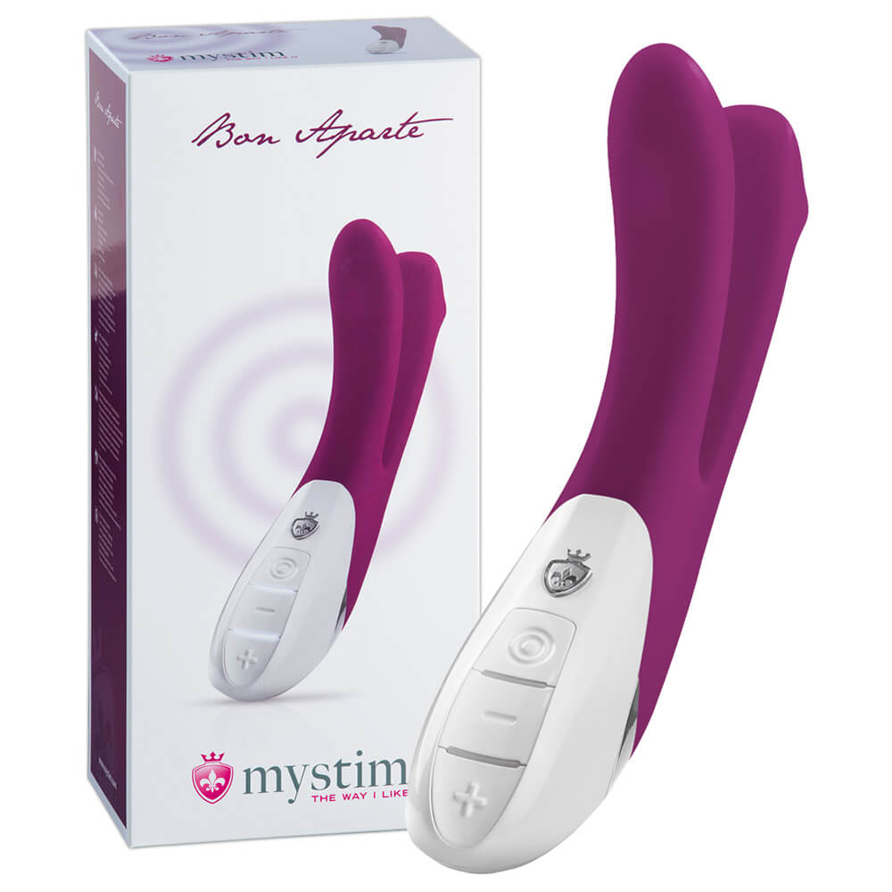 mystim Bon Aparte - vibrátor s dvojitým ramínkem (ostružinový) mystim Bon Aparte - vibrátor s dvojitým ramínkem (ostružinový)