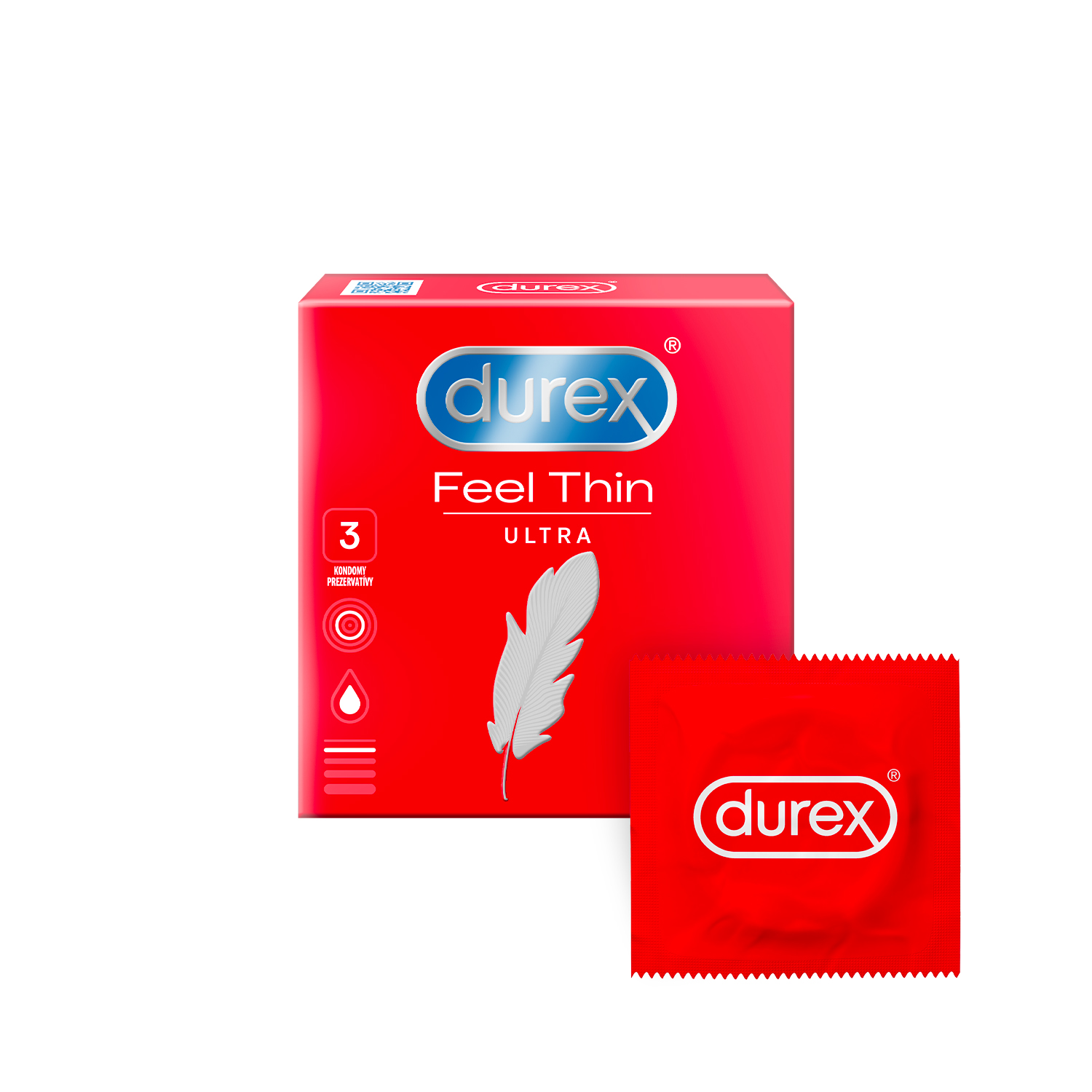 Levně Durex Feel Ultra Thin - ultra realistické kondomy (3ks)