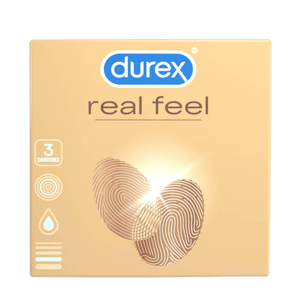 Levně Durex Real Feel - bezlatexové kondomy (3 ks)