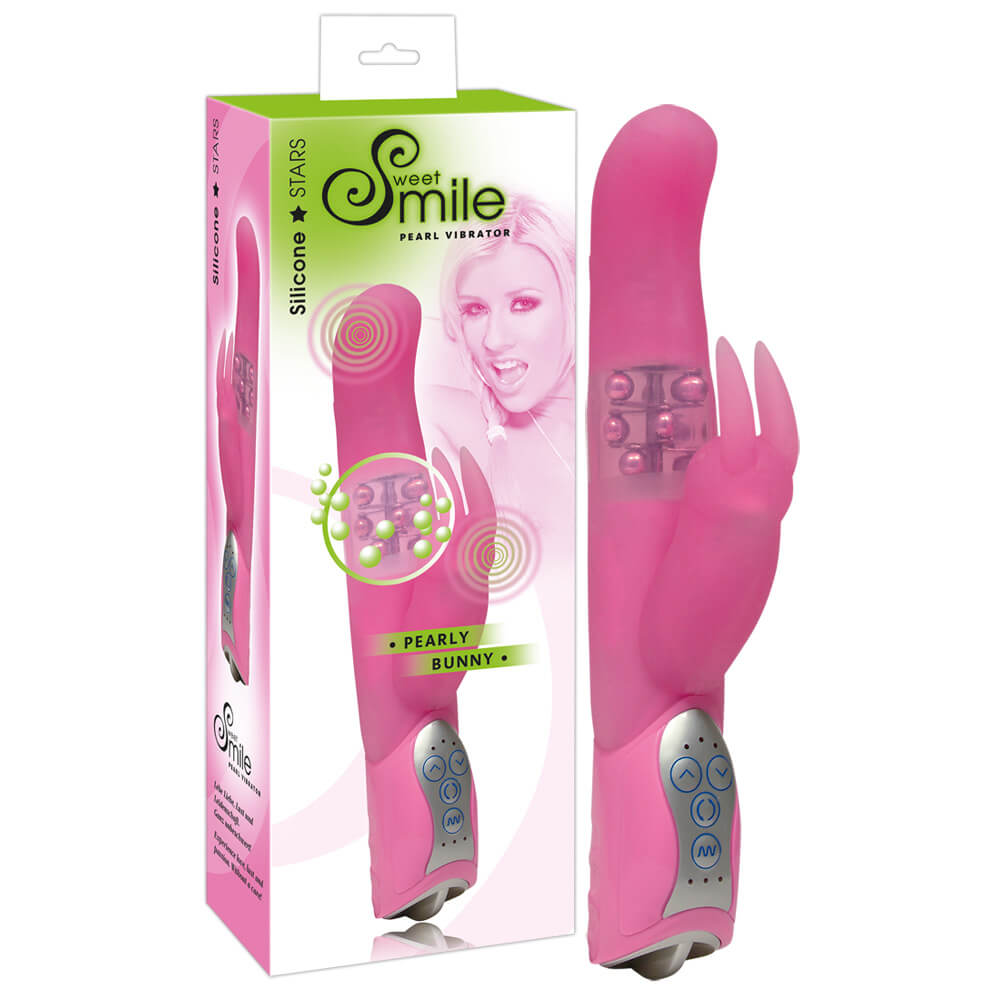 Sweet Smile Pearly Bunny - vibrátor s ramenom na klitoris (26 cm) Sweet Smile Pearly Bunny - vibrátor s ramenom na klitoris (26 cm)