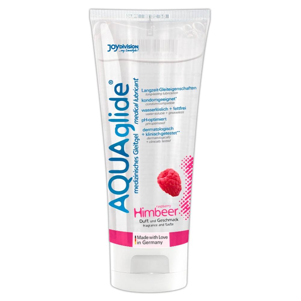 JoyDivision AQUA Glide Himbeer - lubrikačný gél na báze vody malinový (100ml)