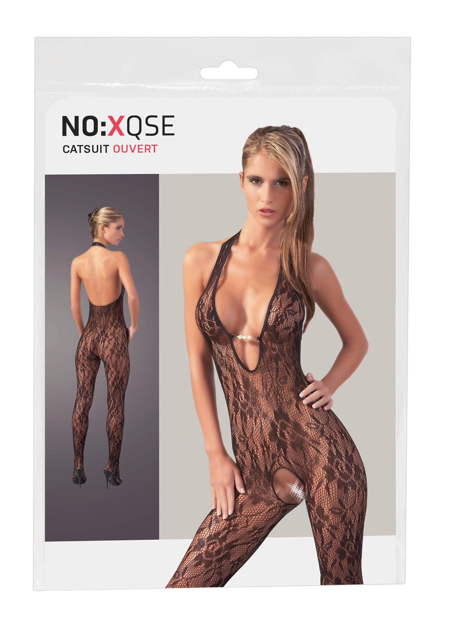 NO:XQSE - Krajkový overal zdobený perlamiL/XL NO:XQSE - Krajkový overal zdobený perlamiL/XL