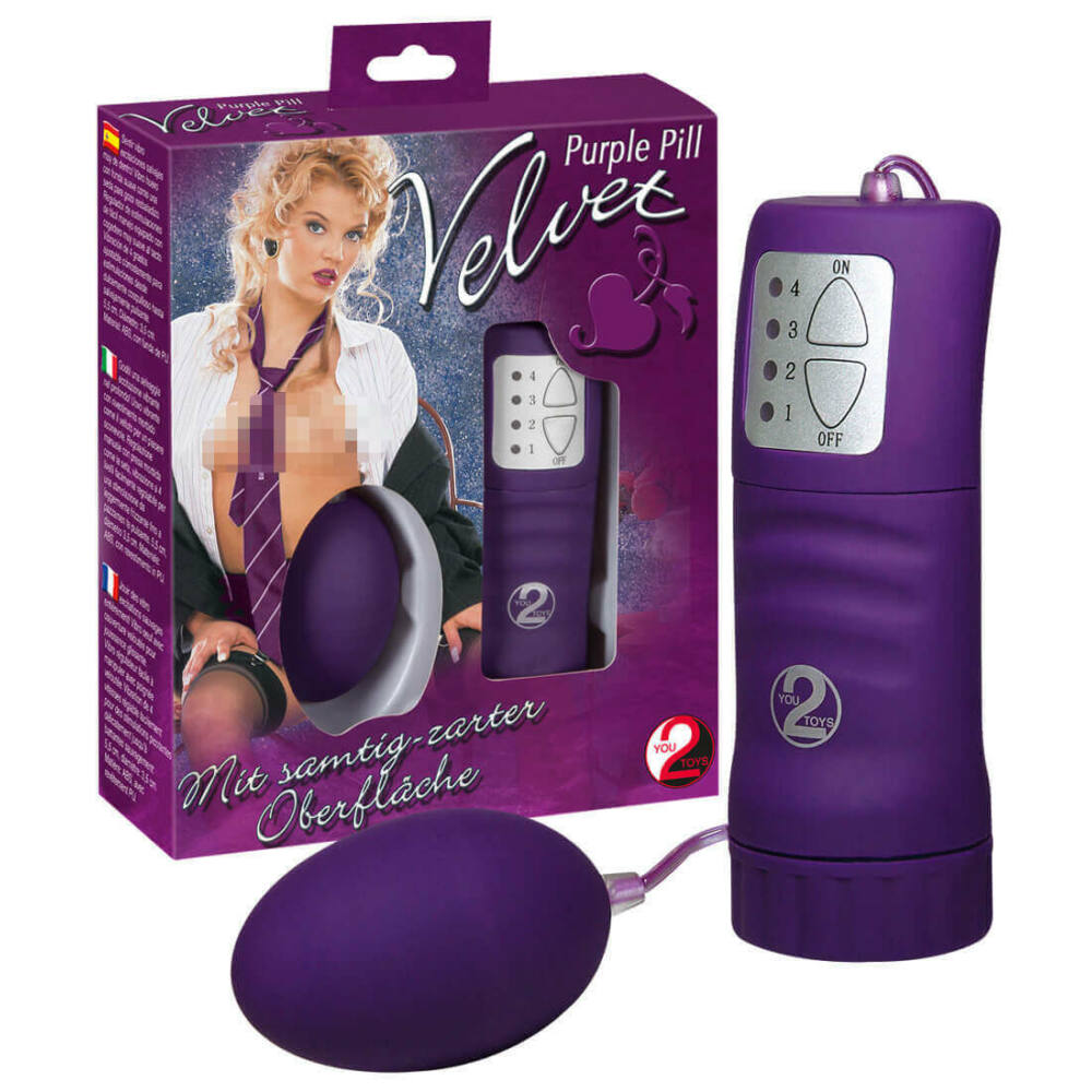 You2Toys Velvet Bullet - sametové vibrační vajíčko - fialové You2Toys Velvet Bullet - sametové vibrační vajíčko - fialové