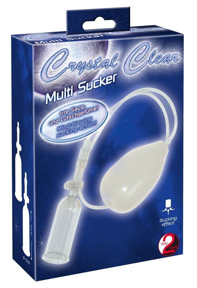 You2Toys Crystal Clear Multi Sucker - vakuová pumpa na klitoris a bradavky