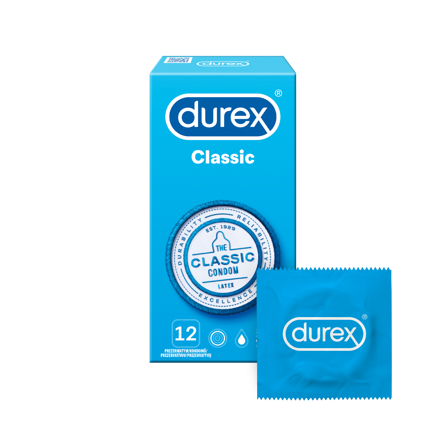 Levně Durex klasické kondomy (12 ks)