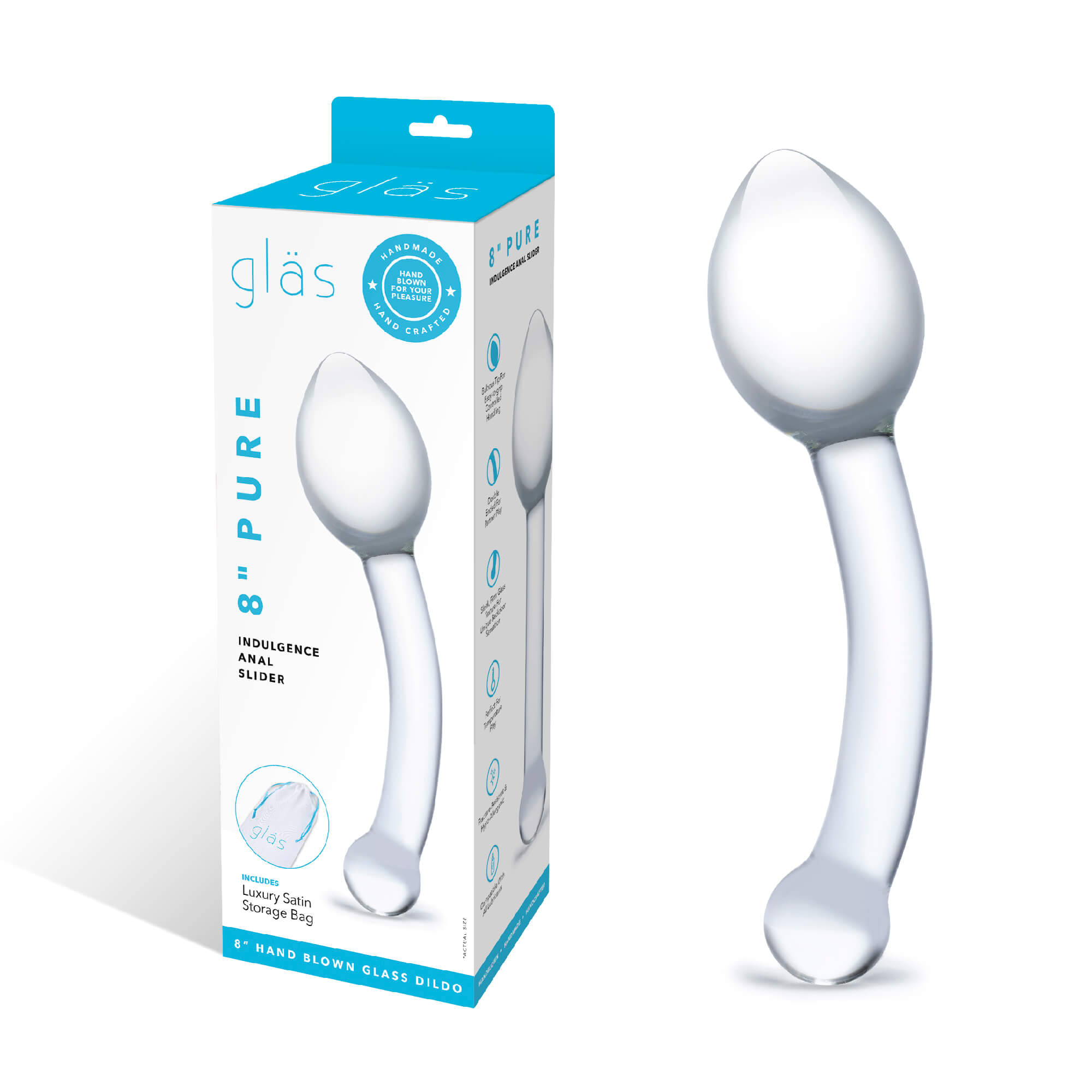 Gläs Glas Pure Indulgence Glass Anal Slider- skleněné dvojité anální dildo (průhledné) Gläs Glas Pure Indulgence Glass Anal Slider- skleněné dvojité anální dildo (průhledné)