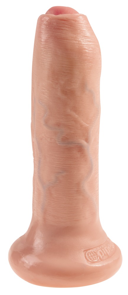 Levně King Cock 6 Předkožkátor - realistické dildo (15 cm) - přírodní barva