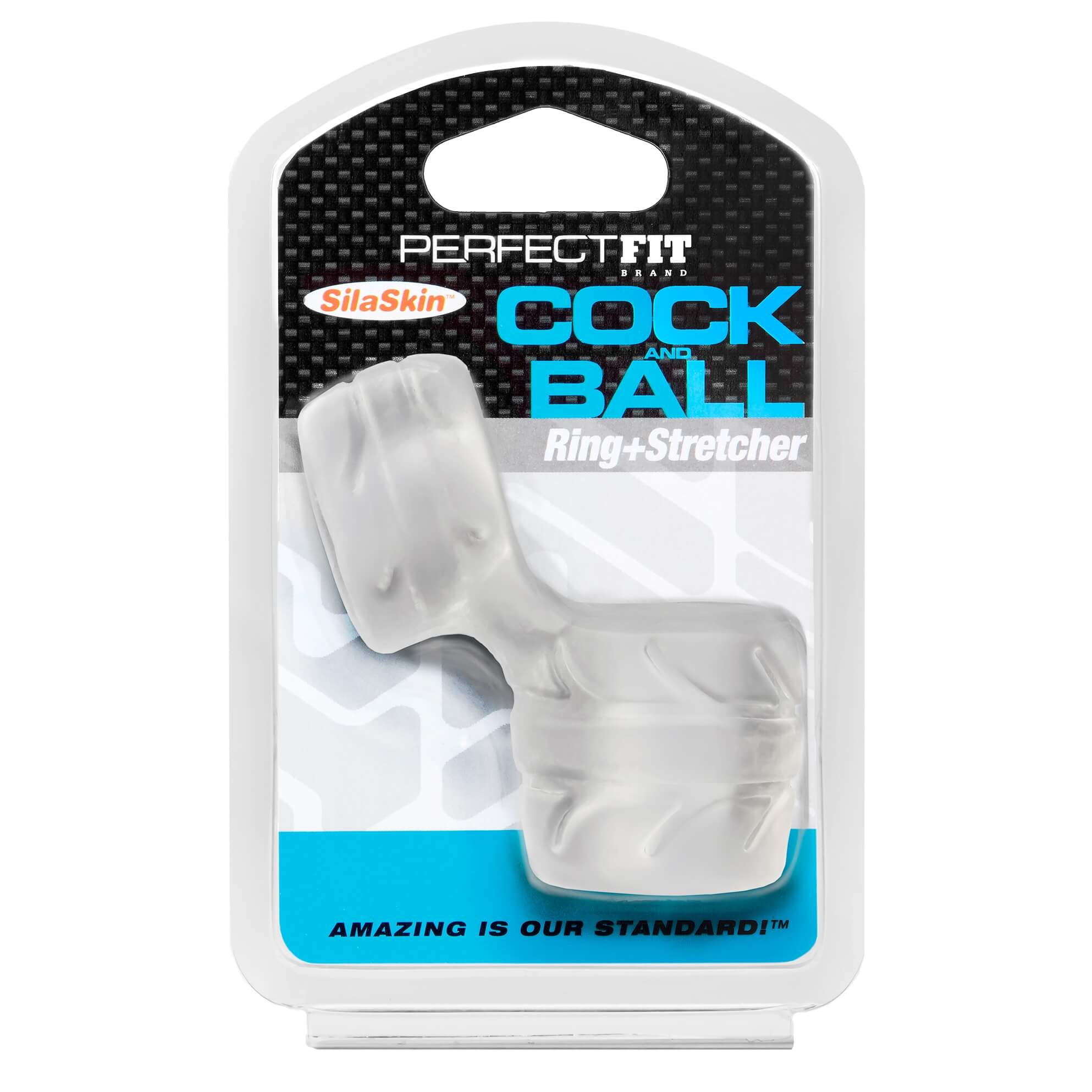 Perfect Fit Silaskin Cock & Ball - kroužek na penis a natahovač varlat (bílý) Perfect Fit Silaskin Cock & Ball - kroužek na penis a natahovač varlat (bílý)
