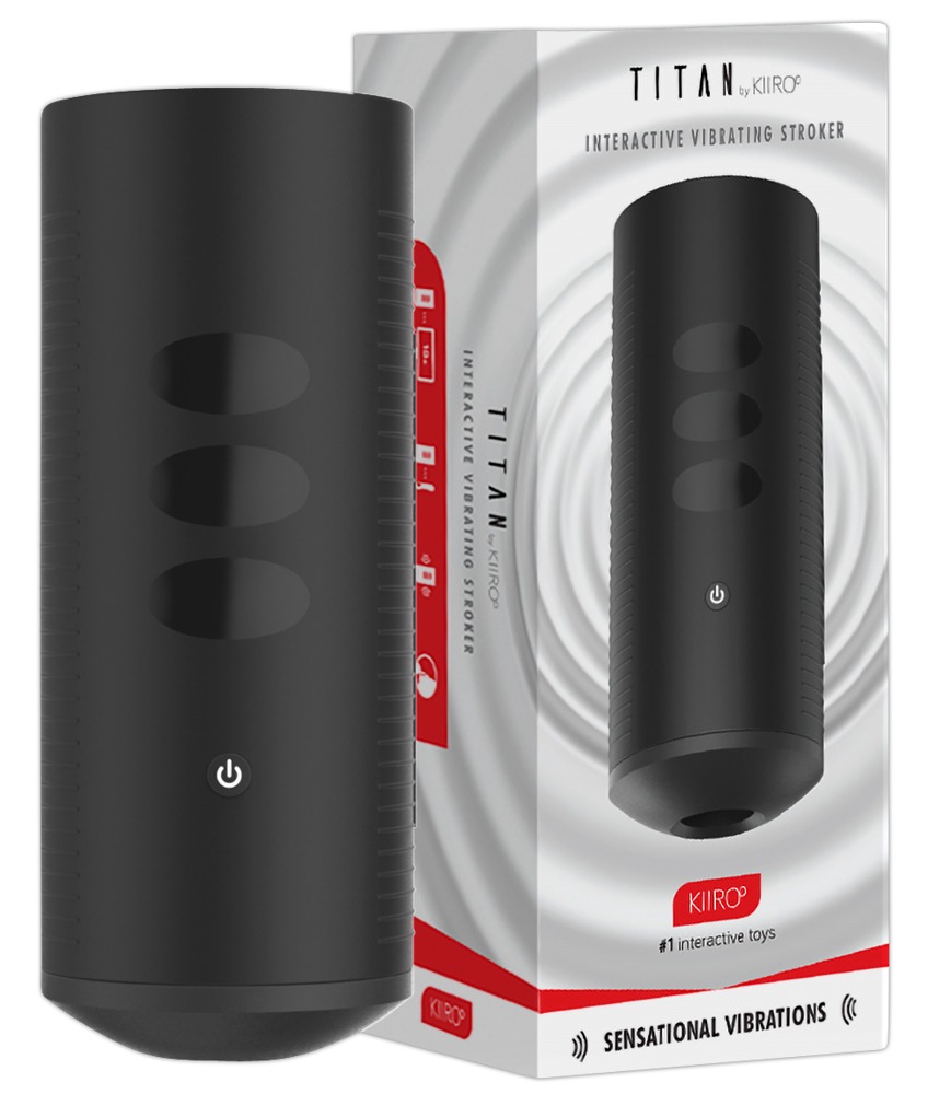 Kiiroo Titan Experience - nabíjecí interaktivní masturbátor (černý)