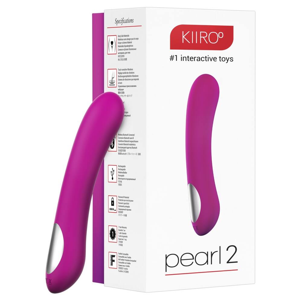 Kiiroo Pearl 2 - nabíjecí vodotěsný interaktivní vibrátor na bod G (růžový)