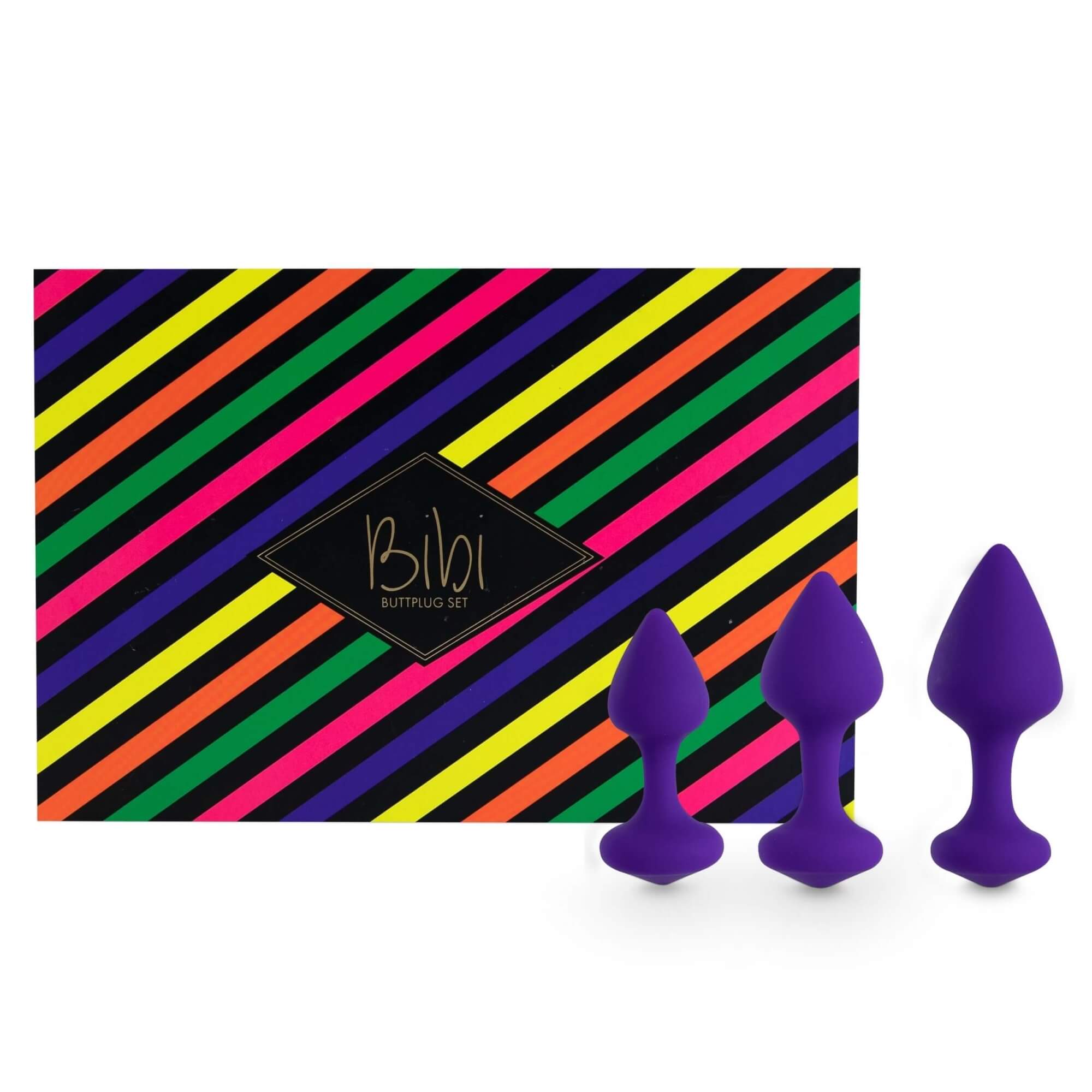 FEELZTOYS - BIBI BUTT PLUG SET 3 PCS PURLPE FEELZTOYS - BIBI BUTT PLUG SET 3 PCS PURLPE
