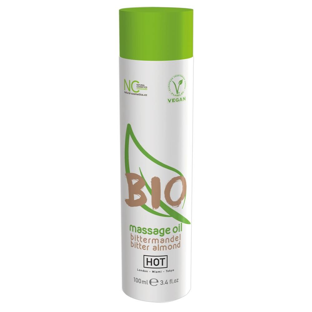 HOT BIO - veganský masážní olej - mandlový (100 ml)