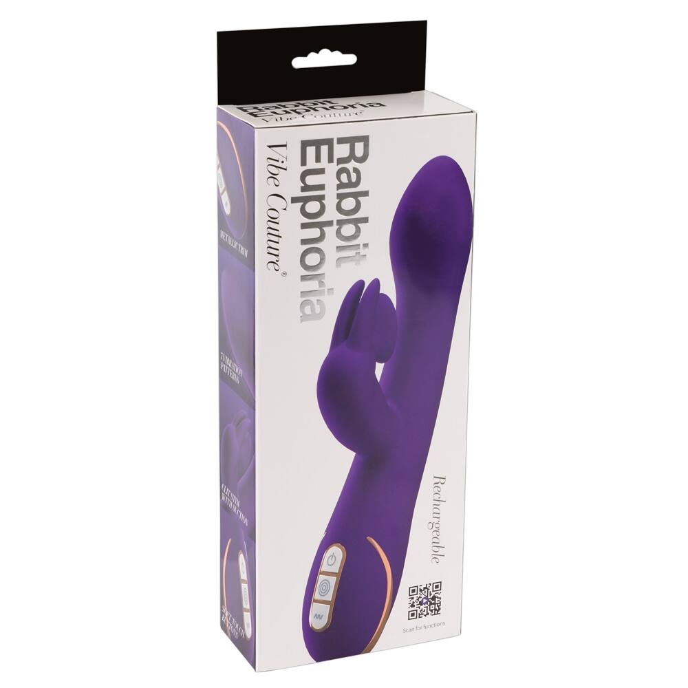 Vibe Couture Rabbit Euphoria - Cordless Clitoral G-Point Vibrator (Purple)