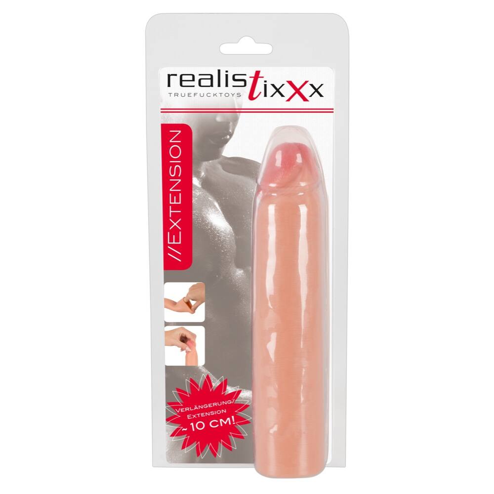 Realistixxx Extension 10 cm - prodlužující návlek na penis (tělová barva) Realistixxx Extension 10 cm - prodlužující návlek na penis (tělová barva)