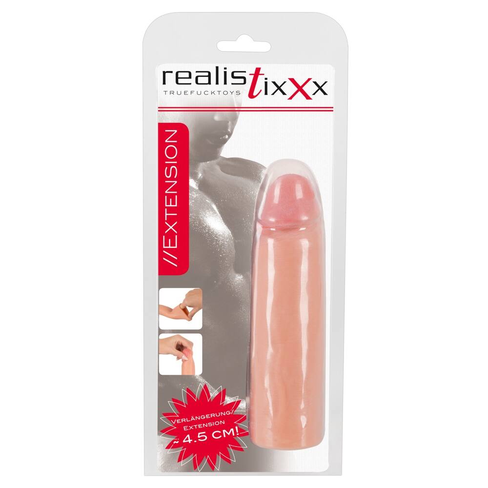 Realistixxx Extension 4.5 - návlek na penis - 16,5cm (tělová barva) Realistixxx Extension 4.5 - návlek na penis - 16,5cm (tělová barva)