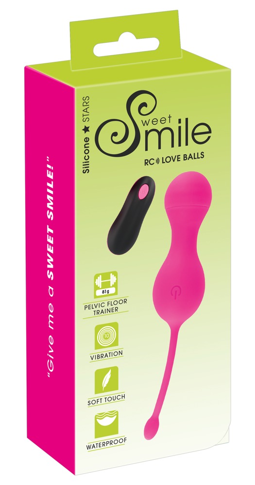 Levně SMILE Love Balls - nabíjecí vibrační vajíčko na dálkové ovládání (růžové)