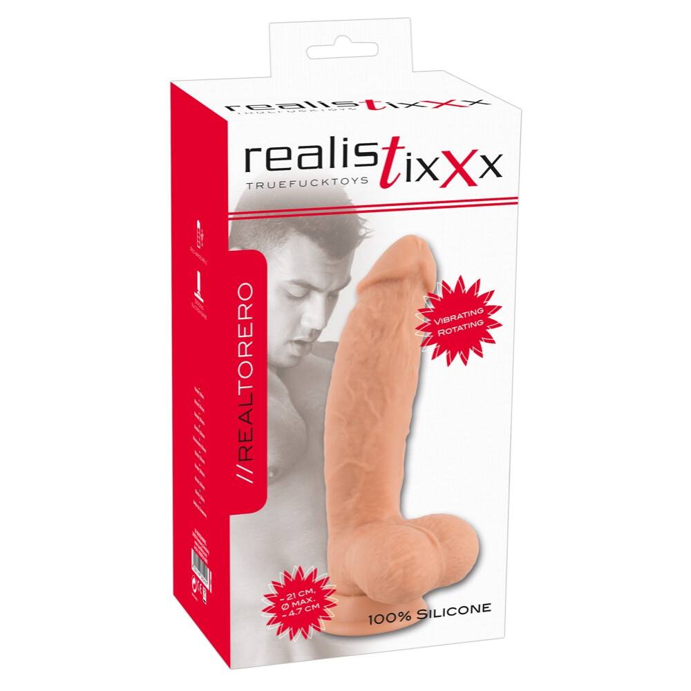 realistixxx Torero - nabíjecí realistický rotační vibrátor s přísavkou (22cm) realistixxx Torero - nabíjecí realistický rotační vibrátor s přísavkou (22cm)