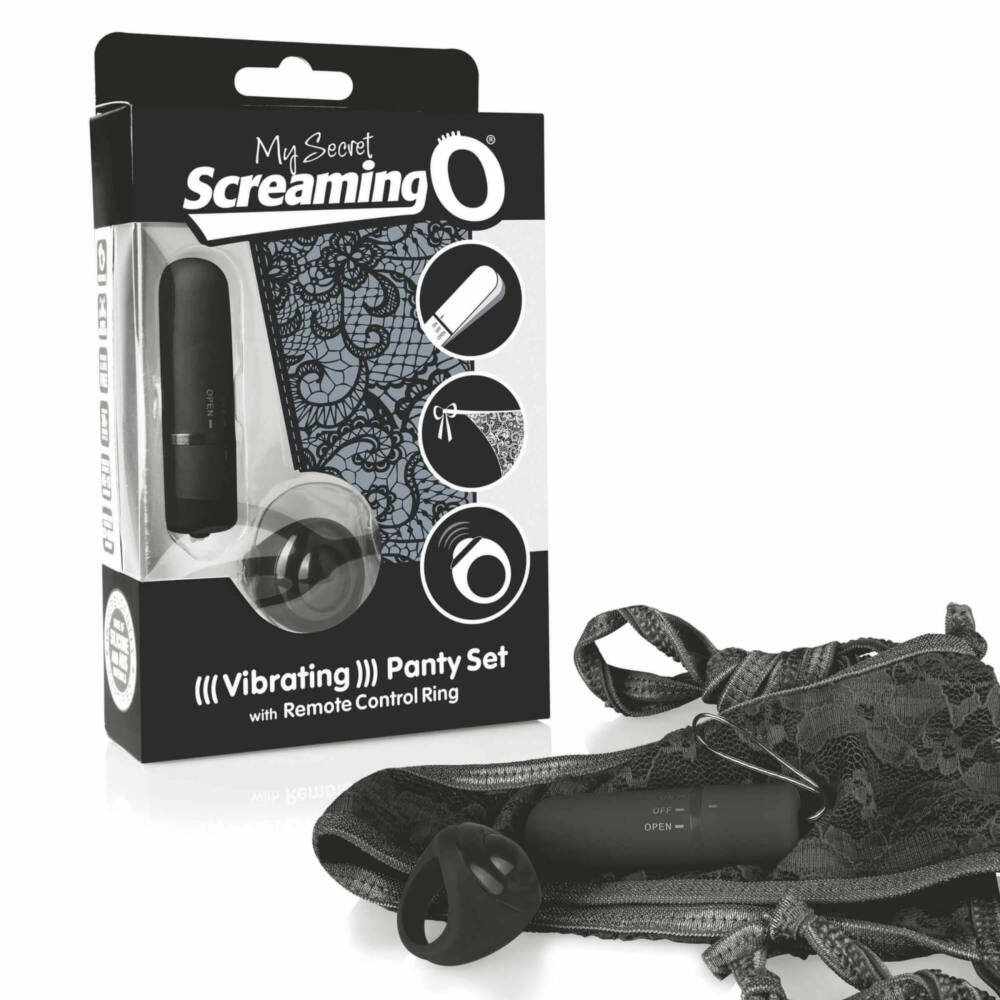 MySecret Screaming Pant - vibrační kalhotky na dálkové ovládání - černé (S-L)