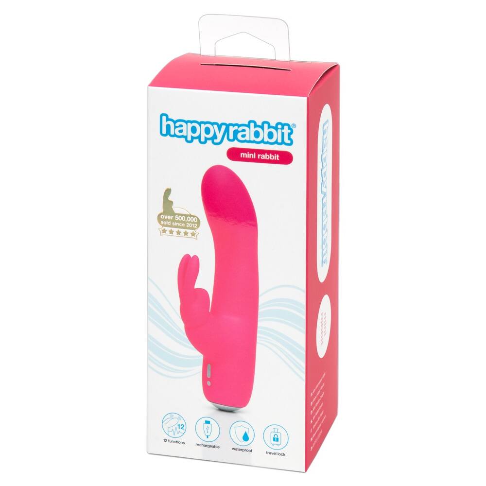 Happyrabbit Mini Rabbit - vodotěsný nabíjecí vibrátor s ramínkem na klitoris (růžový) Happyrabbit Mini Rabbit - vodotěsný nabíjecí vibrátor s ramínkem na klitoris (růžový)