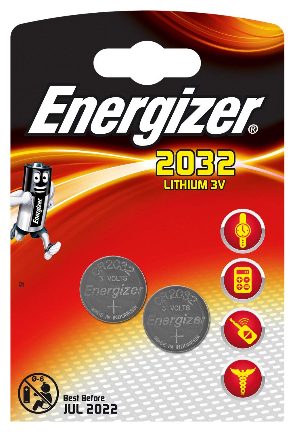Levně Knoflíkové baterie Energizer CR2032 (2ks)