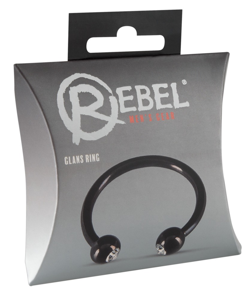 Rebel glans Ring - šperkový kroužek na žalud s kamínky Rebel glans Ring - šperkový kroužek na žalud s kamínky