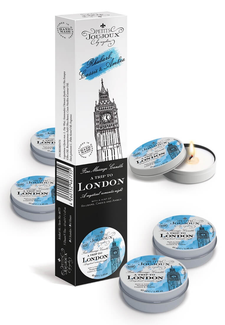 Massage Candle "London", Pack of 5