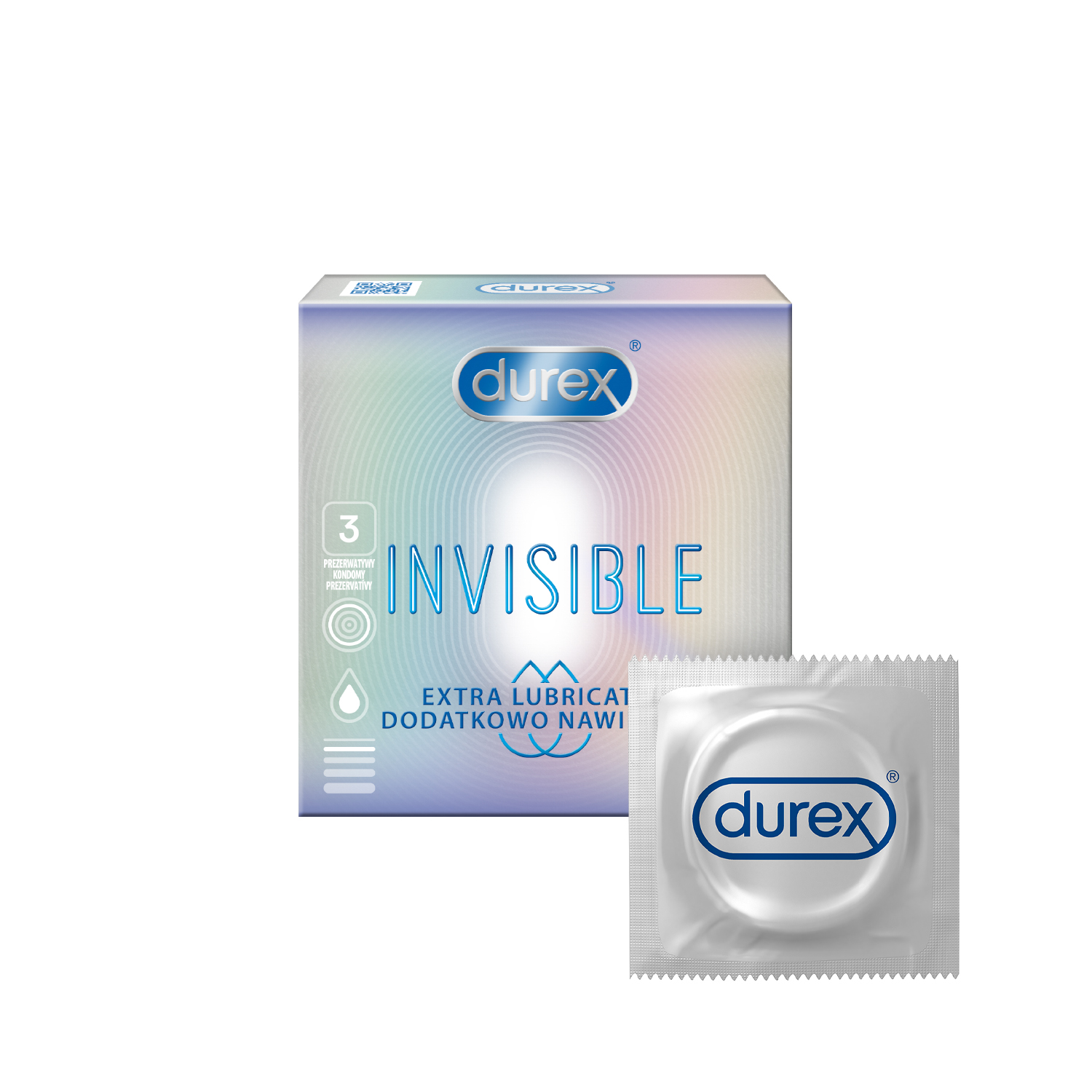 Levně Durex Invisible - extra klzké kondómy (3ks)