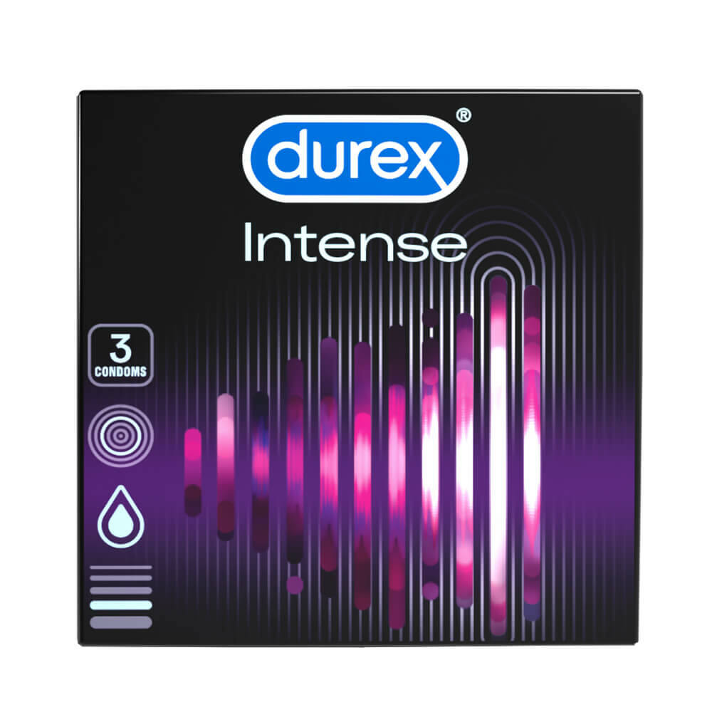 Levně Durex Intense - vroubkované a tečkované kondomy (3ks)