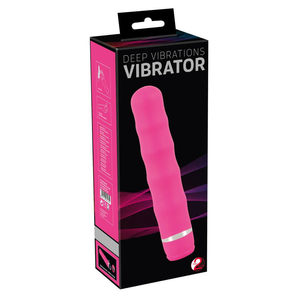 You2Toys Deep Vibrations - extra silný vibrátor s vlnitým povrchem (růžový) You2Toys Deep Vibrations - extra silný vibrátor s vlnitým povrchem (růžový)