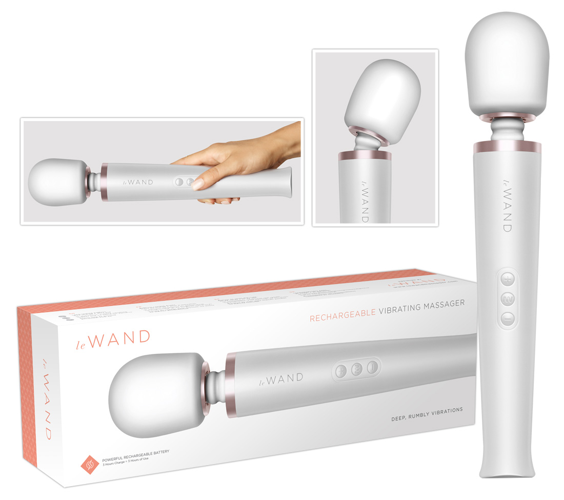 le Wand - exkluzivní nabíjecí masážní vibrátor (bílý) le Wand - exkluzivní nabíjecí masážní vibrátor (bílý)
