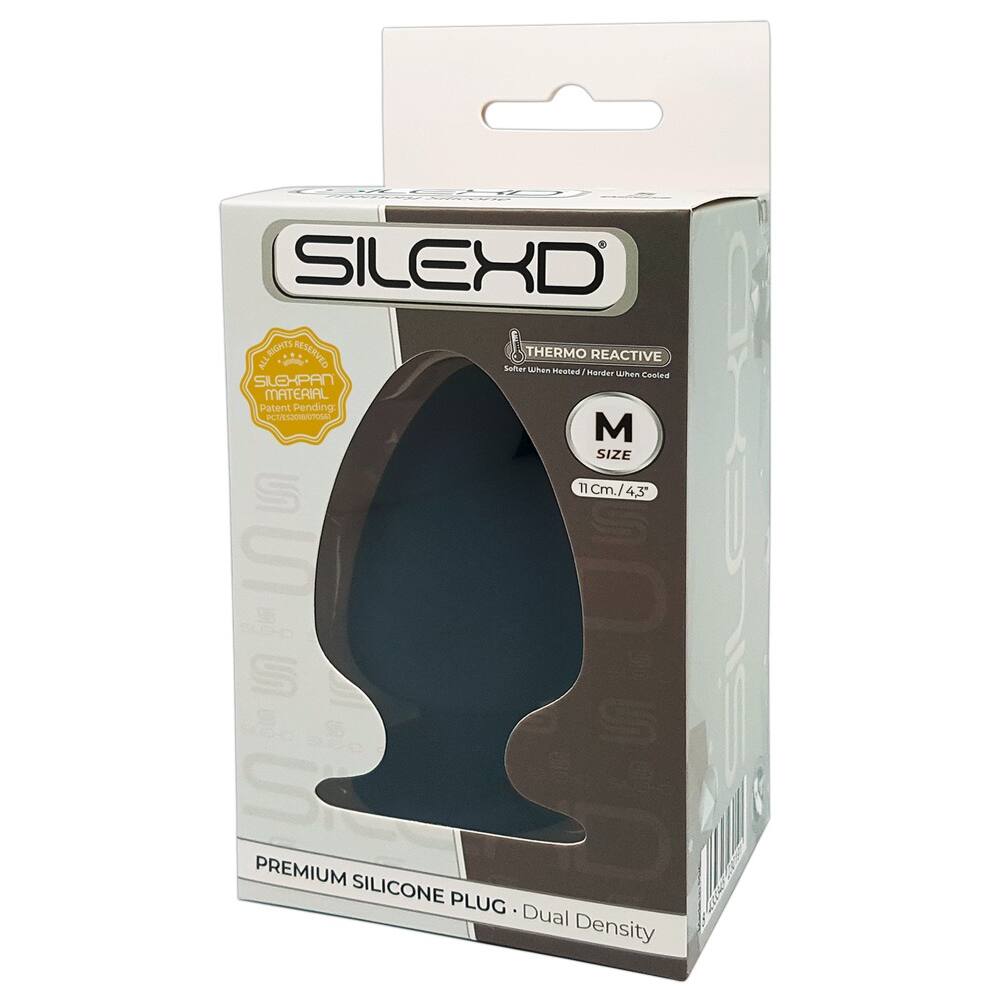 Levně Silexd M - přizpůsobivé anální dildo - 11cm (černé)
